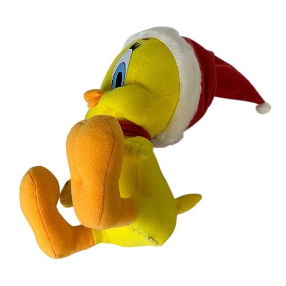 Tweety Bird Looney Tunes Plush Toy with Santa Hat 9” - Picture 9 of 16